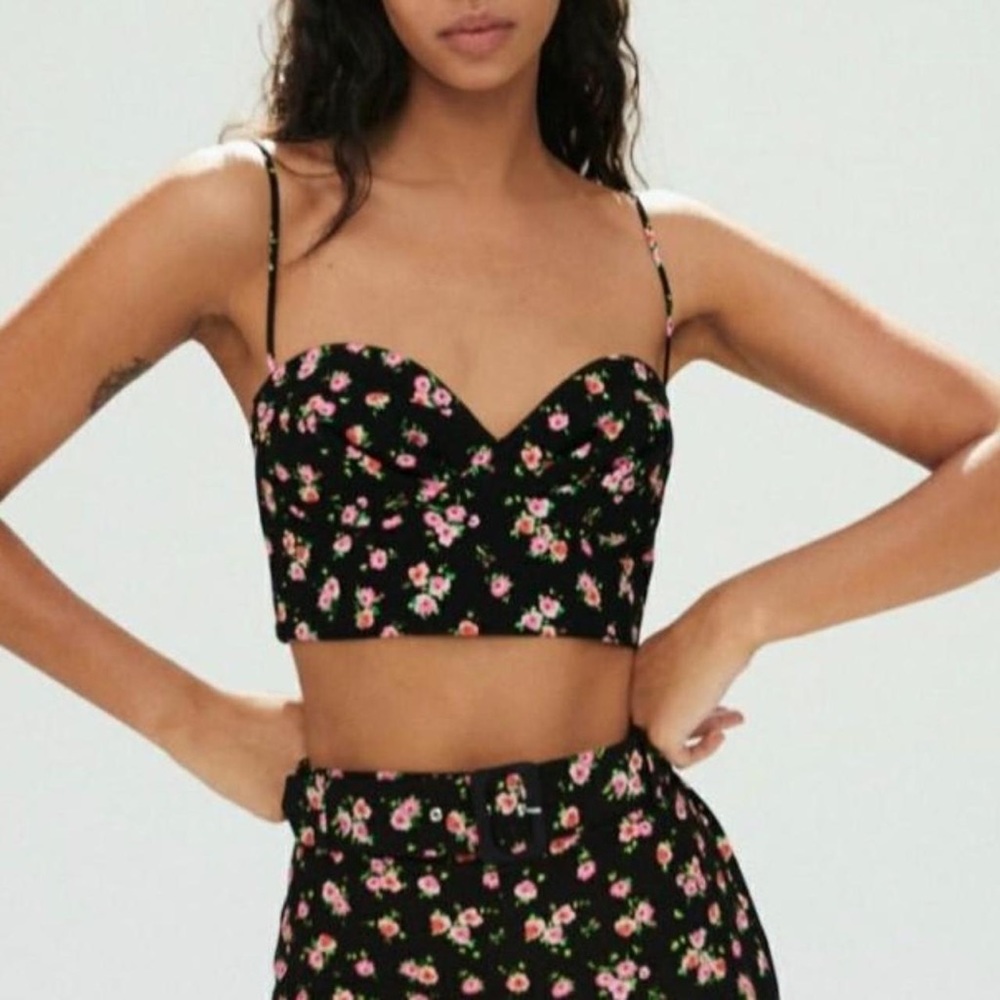 Zara floral corset top